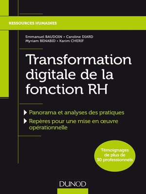 cover image of Transformation digitale de la fonction RH
